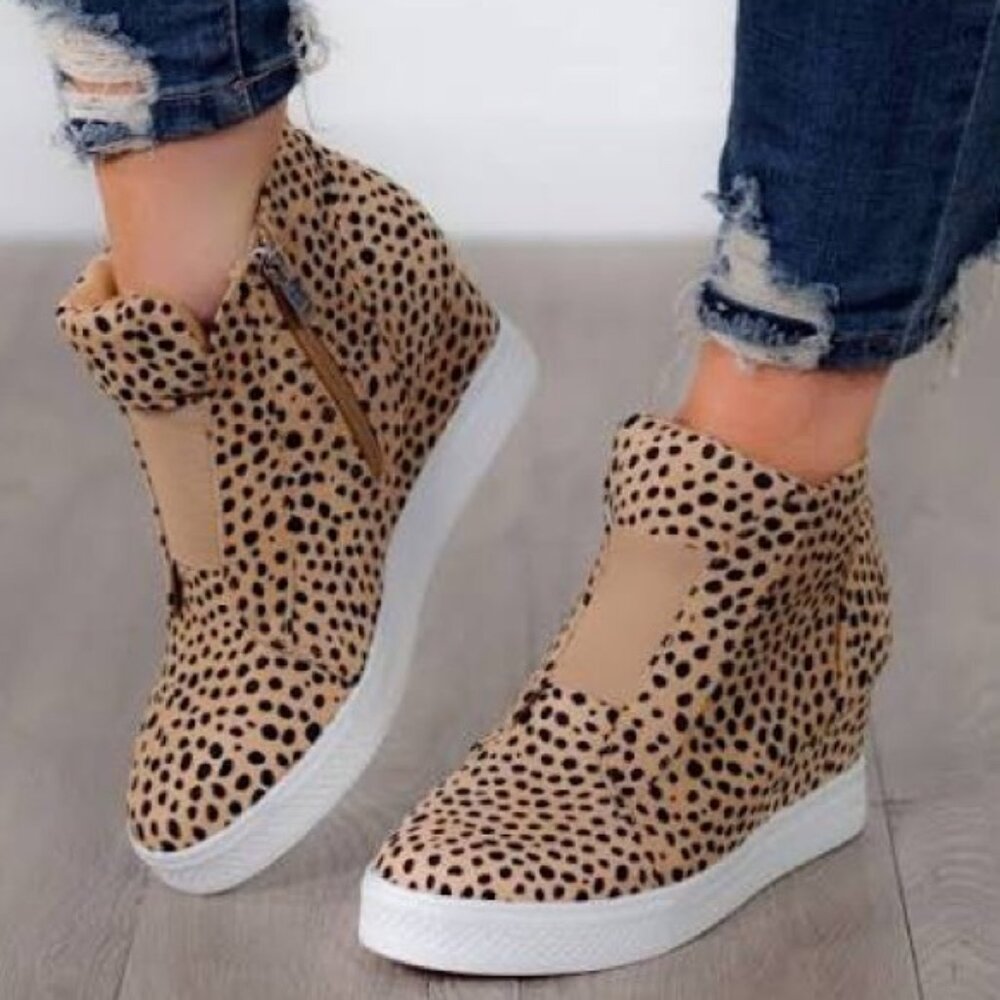 CCOCCI Cheetah Wedges